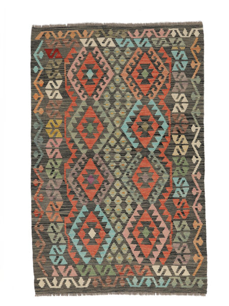  Kilim Afghan Old Style Rug 124X191 Brown/Black Carpetvista