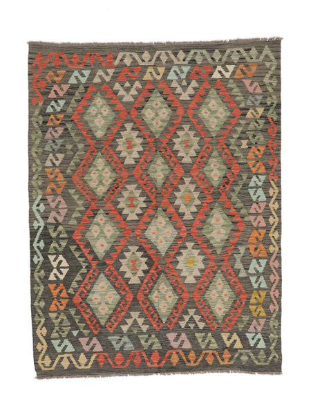 Kelim Afghan Old Stil Teppich 152X198 Braun/Dunkelgelb Wolle, Afghanistan Carpetvista