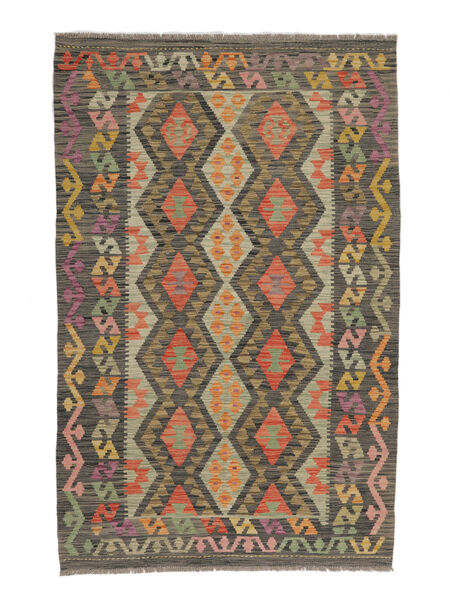 122X191 Kilim Afghan Old Style Rug Oriental Brown/Black (Wool, Afghanistan) Carpetvista