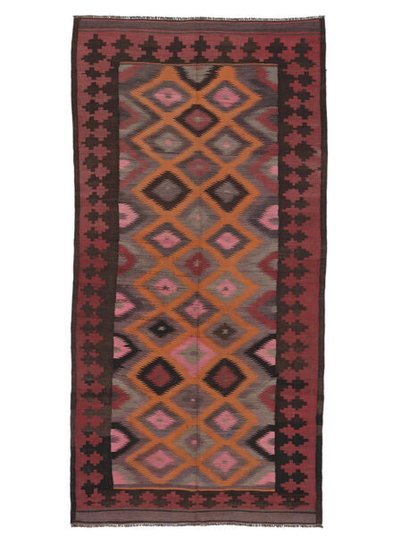 Afghan Vintage Kilim Rug 160X322 Vintage Wool Dark Red/Black Carpetvista