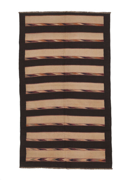 Afghan Vintage Kilim Rug 144X244 Black/Brown Wool, Afghanistan Carpetvista