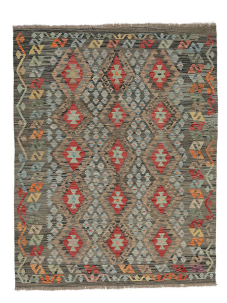 153X197 Tapis Kilim Afghan Old Style D'orient Marron/Jaune Foncé (Laine, Afghanistan) Carpetvista