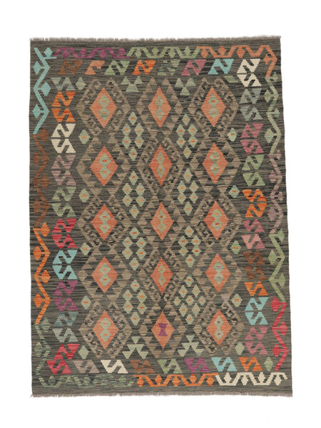 러그 오리엔탈 킬림 아프가니스탄 올드 스타일 144X197 갈색/검정색 (울, 아프가니스탄)