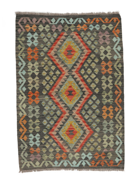  Kilim Afghan Old Style Tapis 107X153 De Laine Noir/Marron Petit Carpetvista
