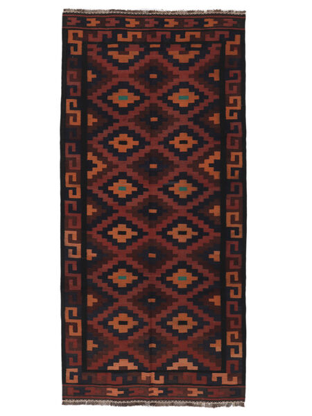  140X298 Afghan Vintage Kelim Hallmatta Svart/Mörkröd Afghanistan Carpetvista