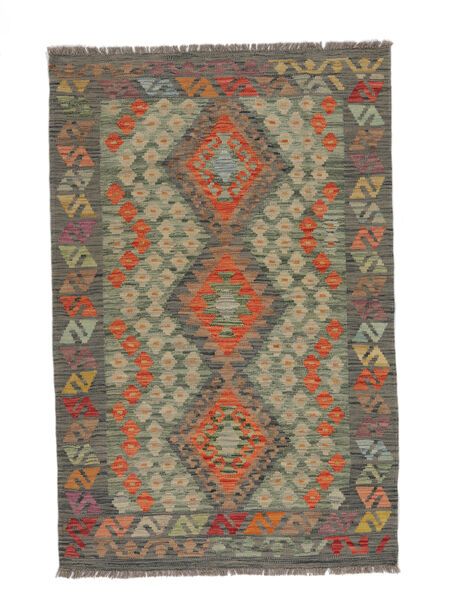  103X157 Kilim Afghan Old Style Rug Dark Yellow/Brown Afghanistan Carpetvista