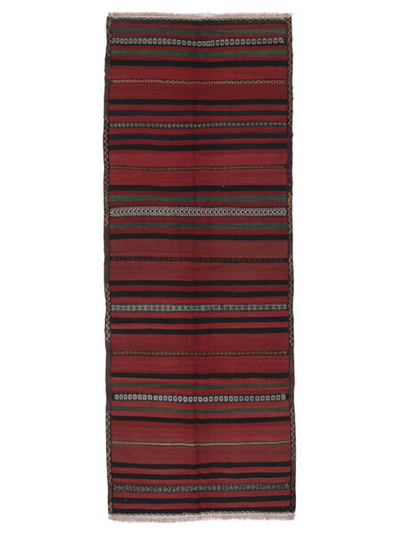 Tapete Oriental Afegão Vintage Kilim 122X327 Passadeira Preto/Vermelho Escuro (Lã, Afeganistão)