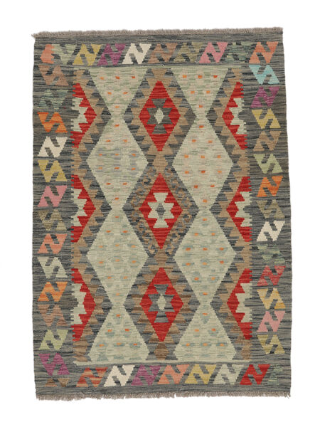 105X148 Tapete Oriental Kilim Afegão Old Style Amarelo Escuro/Castanho (Lã, Afeganistão) Carpetvista