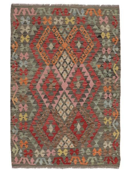 105X155 Tapete Kilim Afegão Old Style Oriental Castanho/Vermelho Escuro (Lã, Afeganistão) Carpetvista