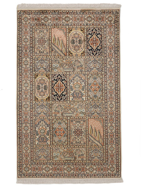 97X158 絨毯 カシミール ピュア シルク オリエンタル 茶色/オレンジ (絹, インド) Carpetvista