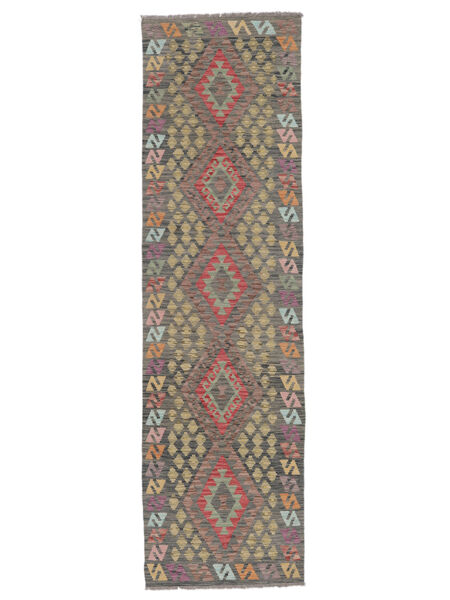83X300 Tappeto Orientale Kilim Afghan Old Style Passatoie Marrone (Lana, Afghanistan) Carpetvista