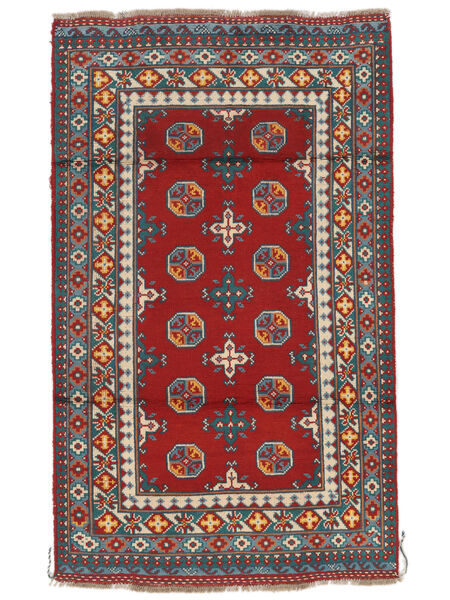 111X188 Tappeto Orientale Afghan Fine Rosso Scuro/Nero (Lana, Afghanistan) Carpetvista