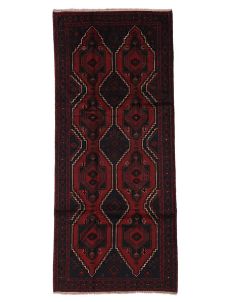  Baluch Rug 130X302 Wool Black/Dark Red Small 