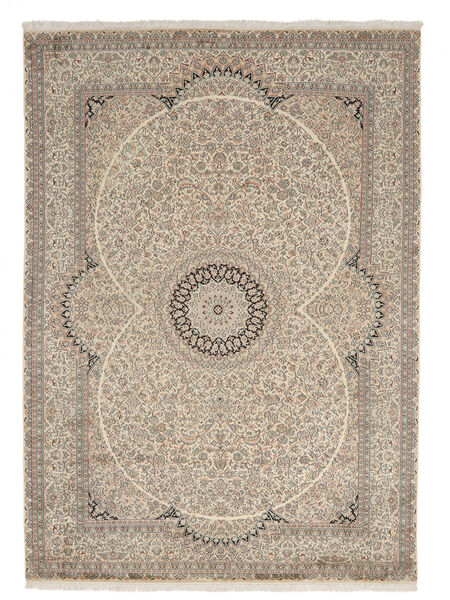 219X306 絨毯 オリエンタル カシミール ピュア シルク 茶色/オレンジ (絹, インド) Carpetvista