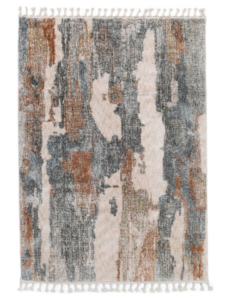  140X200 Abstract Shaggy Rug Small Sirius - Blue/Rust Red