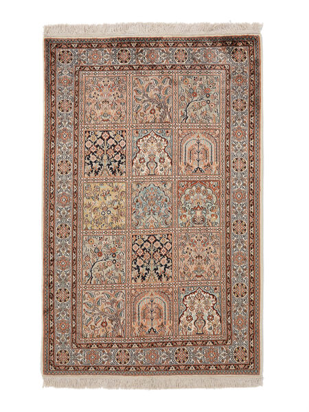 絨毯 オリエンタル カシミール ピュア シルク 81X124 茶色 (絹, インド)