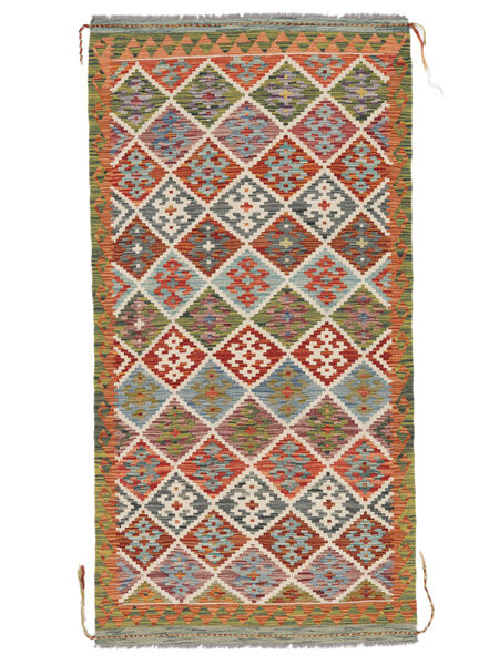 105X207 絨毯 キリム アフガン オールド スタイル オリエンタル 茶色/ベージュ (ウール, アフガニスタン) Carpetvista