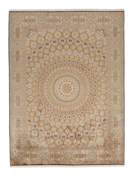 絨毯 カシミール ピュア シルク 276X368 大きな (絹, インド)
