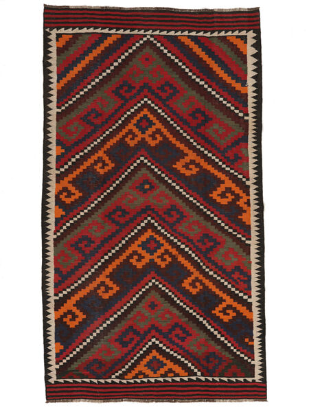  165X292 Afghan Vintage Kelim Vloerkleed Zwart/Donkerrood Afghanistan Carpetvista