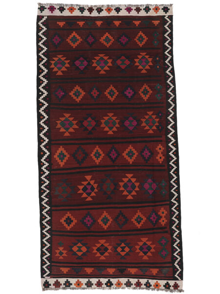  Afghan Vintage Kilim Rug 134X272 Vintage Wool Black/Dark Red Small Carpetvista