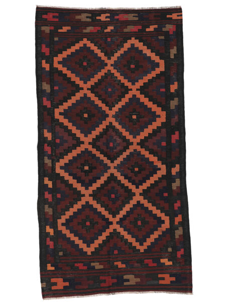 146X285 Afgán Vintage Kilim Szőnyeg Fekete/Sötétpiros Afganisztán
 Carpetvista