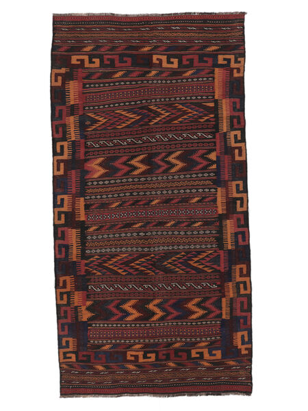 135X265 Afghan Vintage Kilim Rug Oriental Black/Dark Red (Wool, Afghanistan) Carpetvista