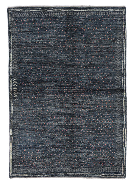  Berber スタイル 絨毯 137X198 ウール ブラック/ダークグレー 小 Carpetvista