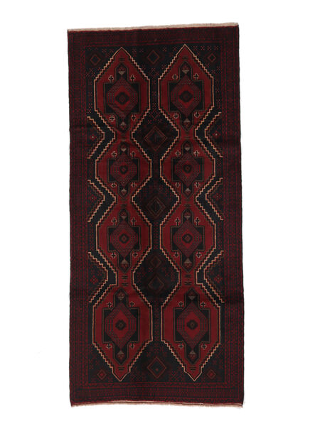 絨毯 バルーチ 133X290 廊下 カーペット ブラック (ウール, アフガニスタン)