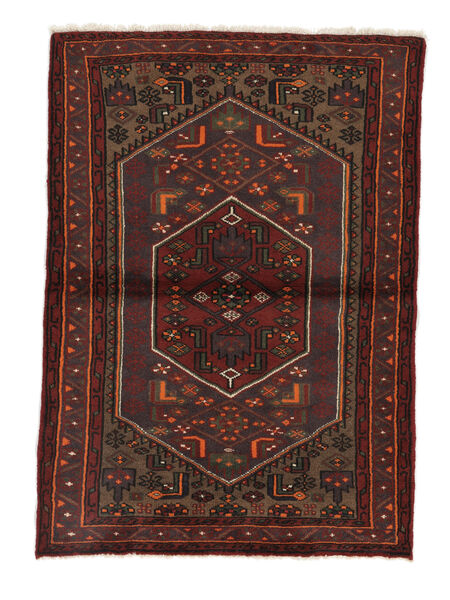  106X149 Hamadan Covor Negru/Dark Red Persia/Iran
 Carpetvista