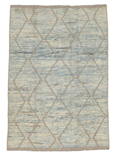 199X284 Tapete Berber Style Moderno Verde/Cinzento (Lã, Afeganistão) Carpetvista