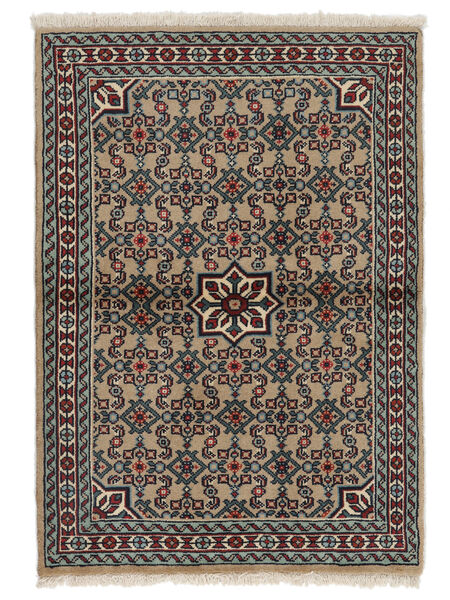 絨毯 ホセイナバード 101X142 ブラック/茶色 (ウール, ペルシャ/イラン)