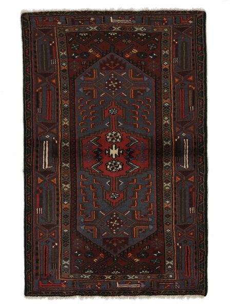 Dywan Orientalny Hamadan 103X161 Czarny (Wełna, Persja/Iran)