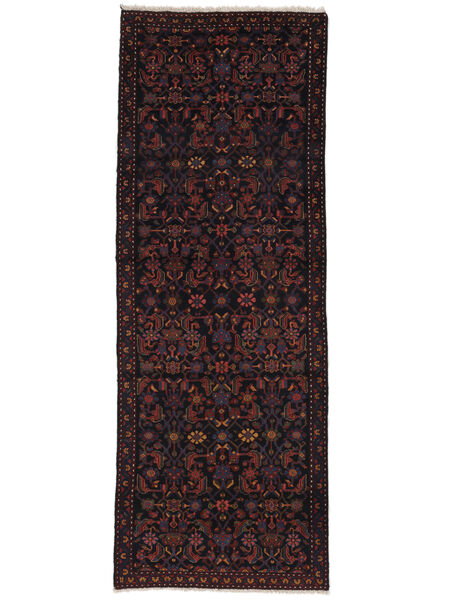 Oriental Hamadan Rug 103X288 Runner
 Black Wool, Persia/Iran Carpetvista