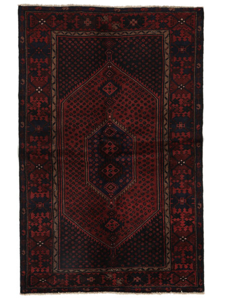  135X209 Hamadan Teppich Schwarz Persien/Iran Carpetvista