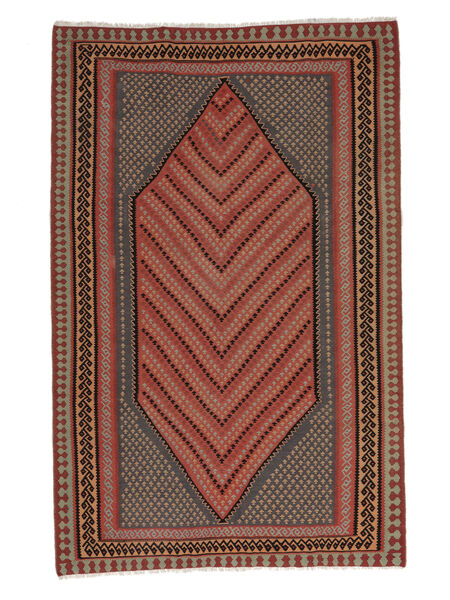 189X293 Kelim Vintage Matta Orientalisk Mörkröd/Svart (Ull, Persien/Iran) Carpetvista