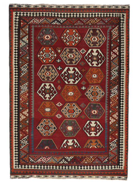  Persisk Kelim Vintage Matta 191X276 Svart/Mörkröd (Ull, Persien/Iran)
