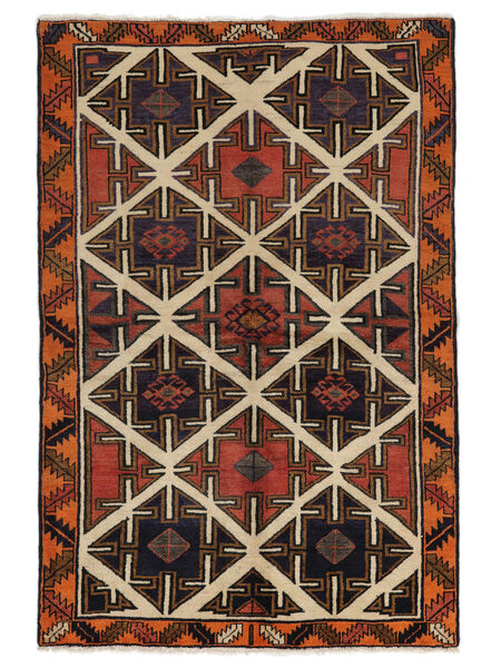 絨毯 オリエンタル ロリ 141X212 ブラック/オレンジ (ウール, ペルシャ/イラン)