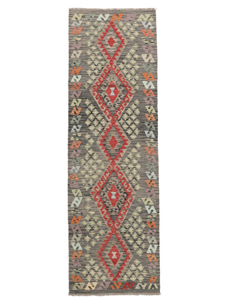  Orientalsk Kelim Afghan Old Style Teppe 91X291Løpere Brun Ull, Afghanistan Carpetvista