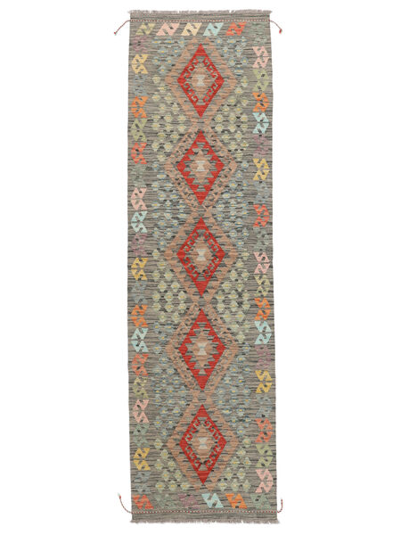 83X292 Tapis Kilim Afghan Old Style D'orient De Couloir Jaune Foncé/Marron (Laine, Afghanistan) Carpetvista