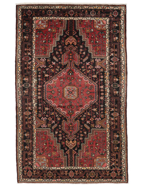  Persischer Toiserkan Teppich 133X215 Schwarz/Dunkelrot (Wolle, Persien/Iran)