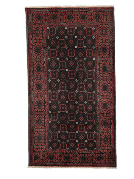  Balouch Szőnyeg 103X188 Perzsa Gyapjúszőnyeg Fekete/Sötétpiros Kicsi Carpetvista