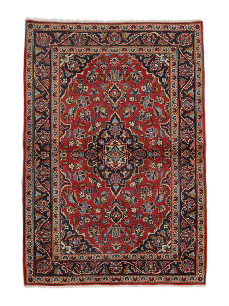 104X150 Alfombra Oriental Keshan Rojo Oscuro/Negro (Lana, Persia/Irán) Carpetvista