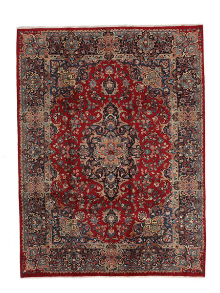 250X335 Dywan Orientalny Meszhed Czarny/Ciemnoczerwony Duży (Wełna, Persja/Iran) Carpetvista