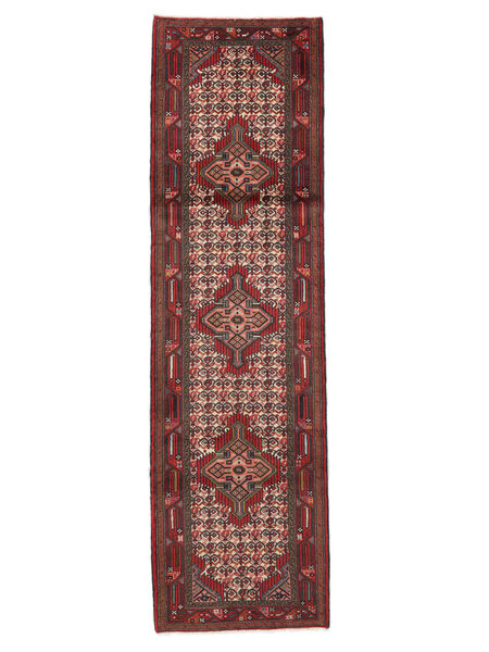  Persischer Hamadan Teppich 80X280 Dunkelrot/Schwarz Carpetvista