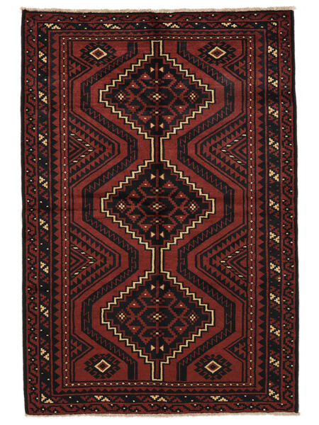 178X262 絨毯 ロリ オリエンタル ブラック/ダークレッド (ウール, ペルシャ/イラン) Carpetvista