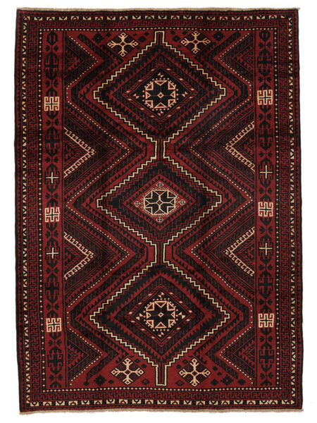  Persian Lori Rug 227X317 Black/Dark Red (Wool, Persia/Iran)