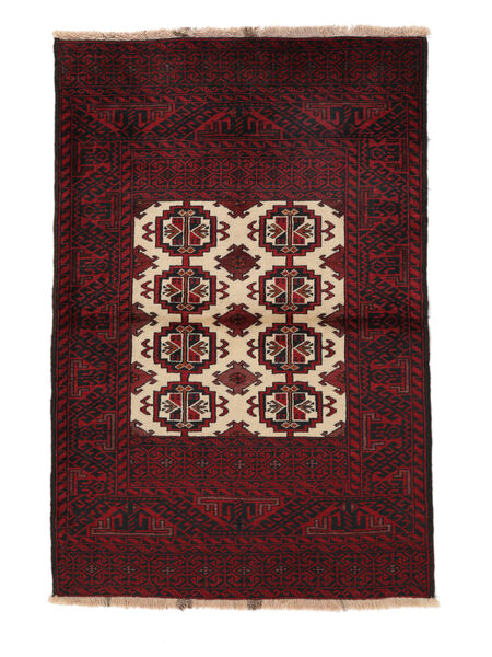 97X143 Belutsch Teppich Orientalischer Schwarz/Dunkelrot (Wolle, Persien/Iran) Carpetvista