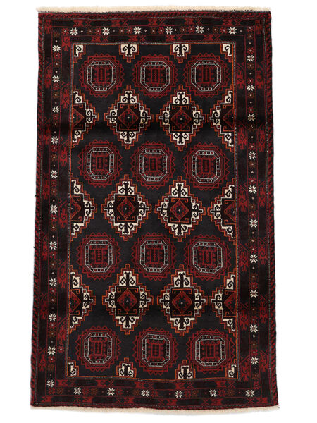 Alfombra Belouch 105X175 Negro/Rojo Oscuro (Lana, Persia/Irán)