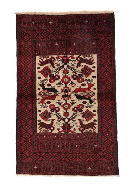 95X155 Beluch Teppe Orientalsk Svart/Mørk Rød (Ull, Persia/Iran)
