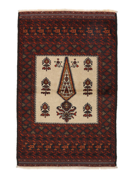 Baluch Rug Rug 95X140 Black/Orange Wool, Persia/Iran Carpetvista